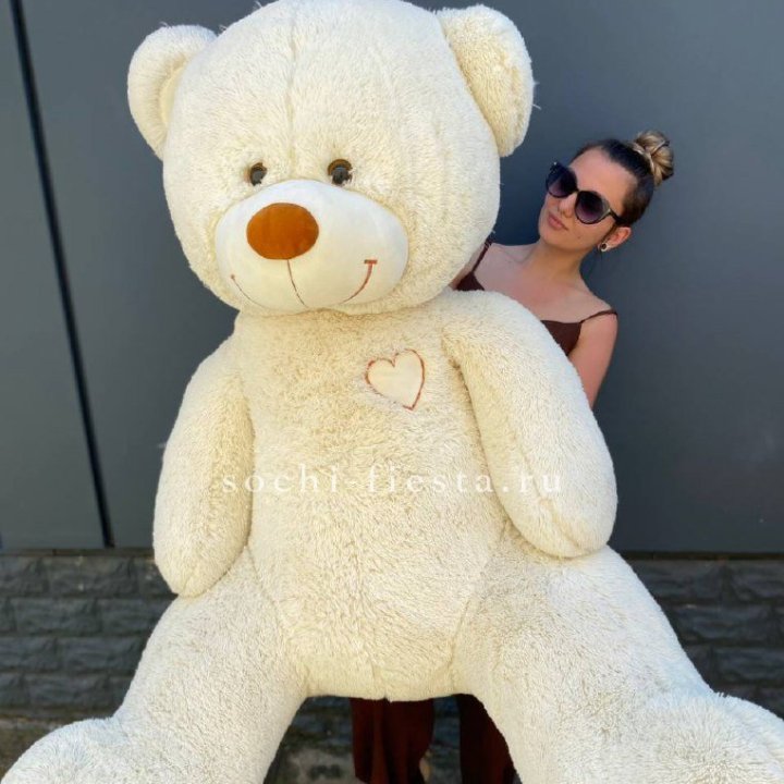 Белый плюшевый мишка большой в Дзержинске