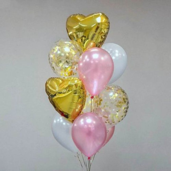 Облако шаров "Рози голд" в Дзержинске
