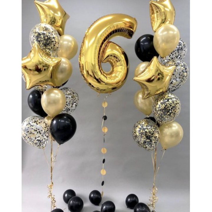 Цифра с фонтанами шаров  в Дзержинске