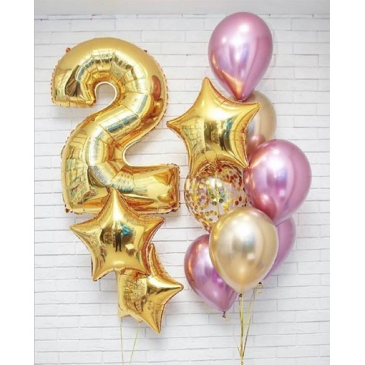 Цифра с фонтанами шаров  в Дзержинске