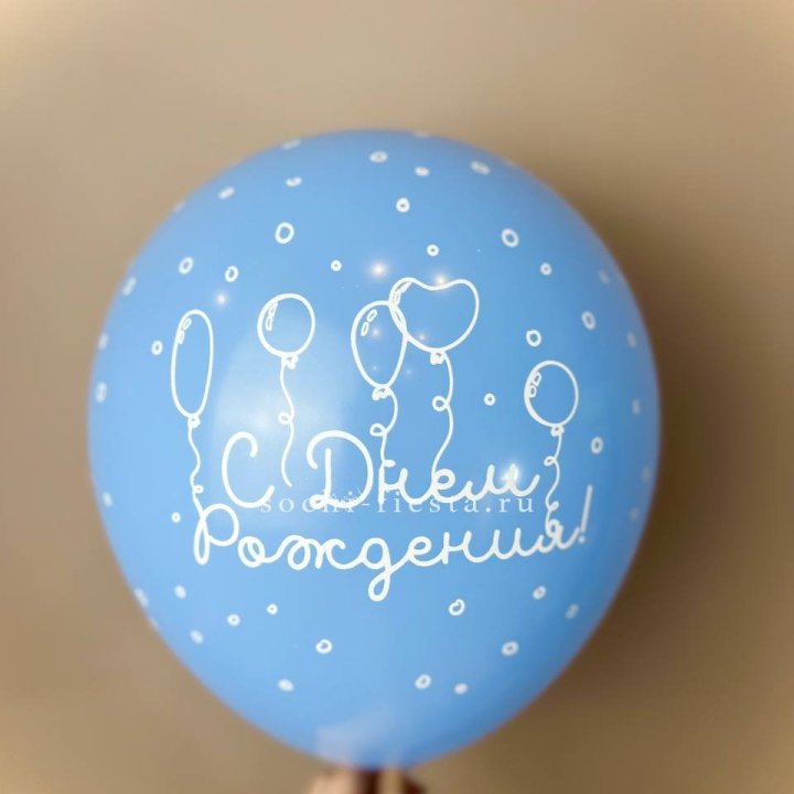 Гелиевый латексный шар С днем рождения! матовый в Дзержинске
