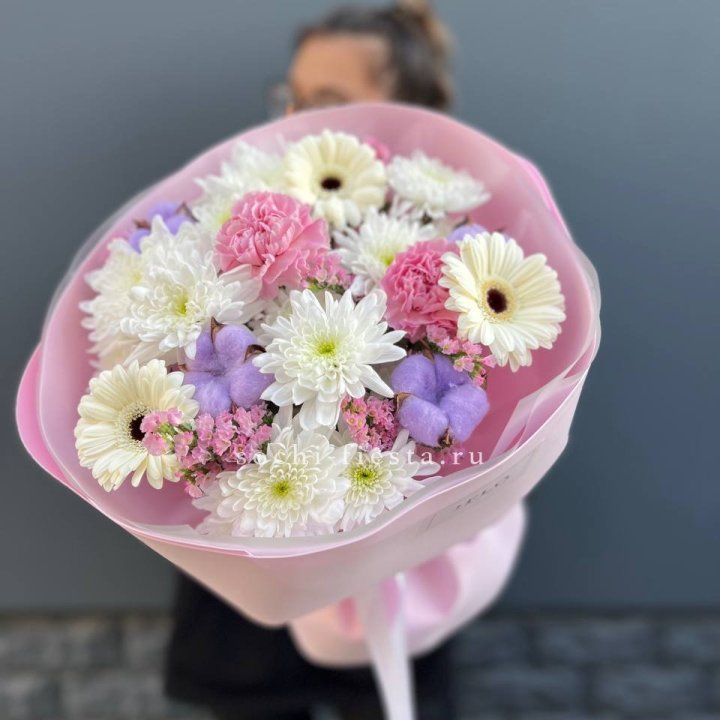 Букет цветов "Пинк спринг" в Дзержинске