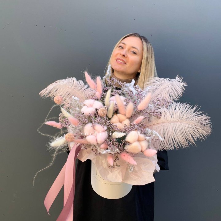 Авторский бокс с сухоцветами в Дзержинске