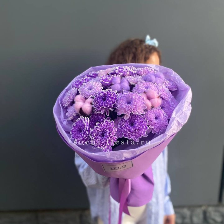 Хризантемы с хлопком в Дзержинске