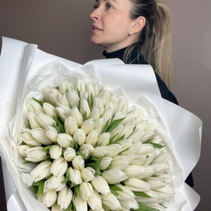 101 белый тюльпан №2 в Дзержинске