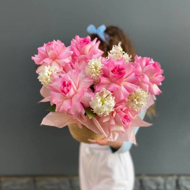 Дуо розы и гиацинты в Дзержинске