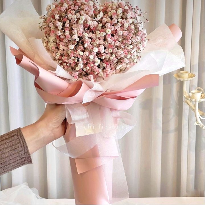 Сердце из гипсофилы  в Дзержинске