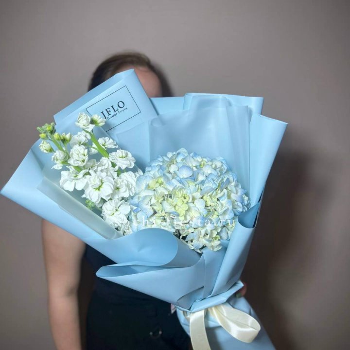 Гортензия голубая с маттиолой в Дзержинске