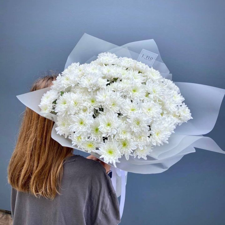 Букет хризантем "Белая снежинка" в Дзержинске