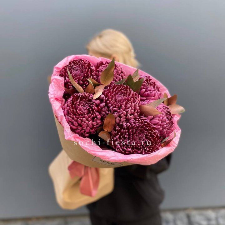 7 Хризантем Бигуди в золоте в Дзержинске