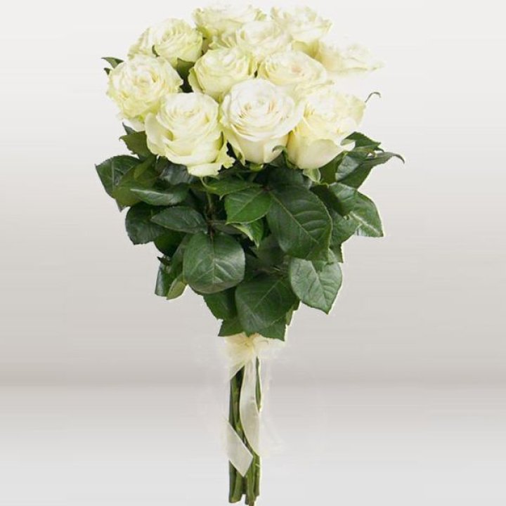 11 белых голландских роз в Дзержинске