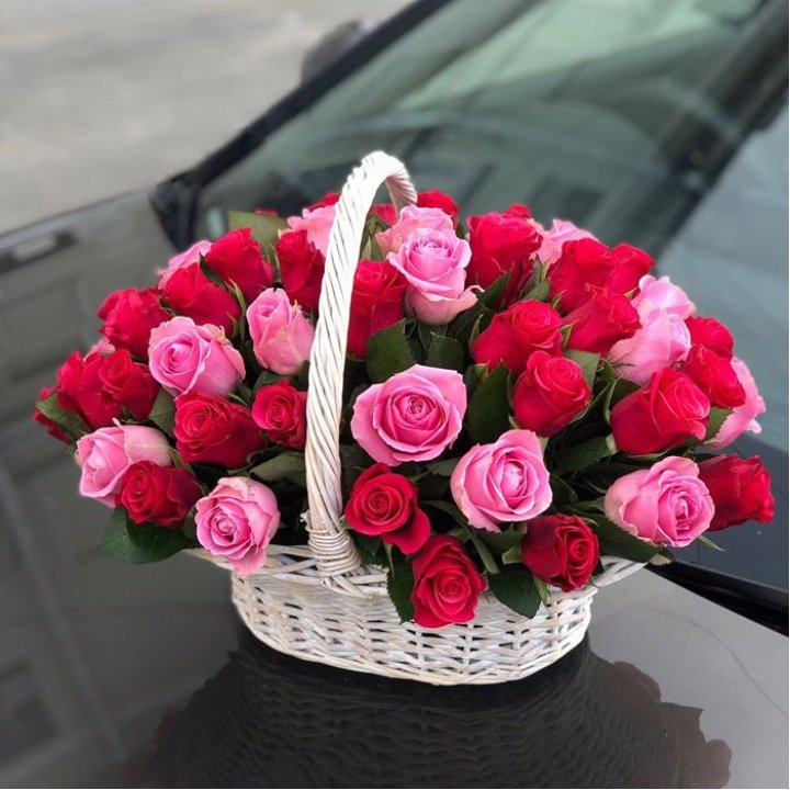 Корзина с розами  в Дзержинске