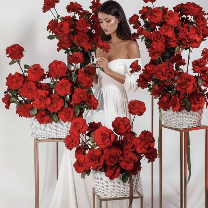 Сет из красных французских роз в Дзержинске