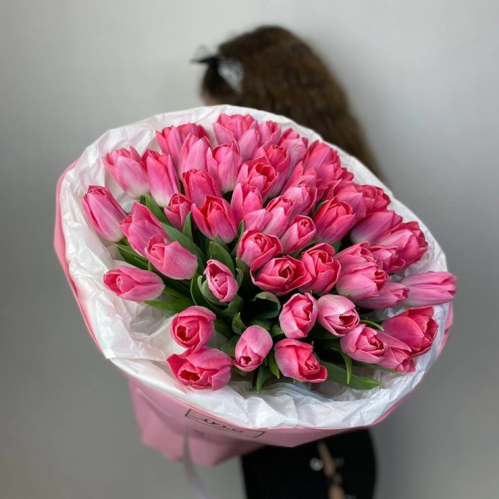 51 розовый тюльпан "Рози" в Дзержинске
