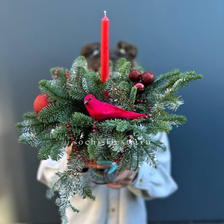 Новогодняя композиция в бокале в Дзержинске