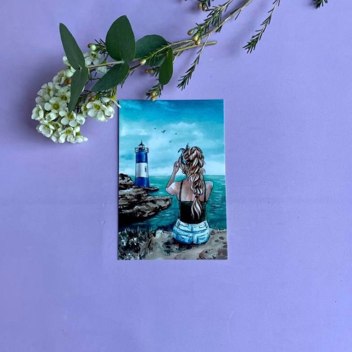 Открытка к букету "Океан" в Дзержинске