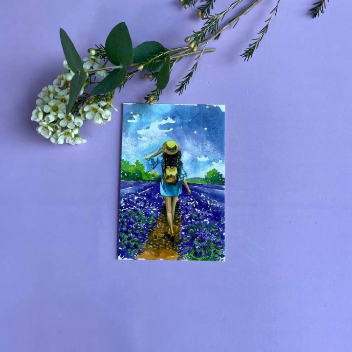 Открытка к букету "Цветочная дорога" в Дзержинске