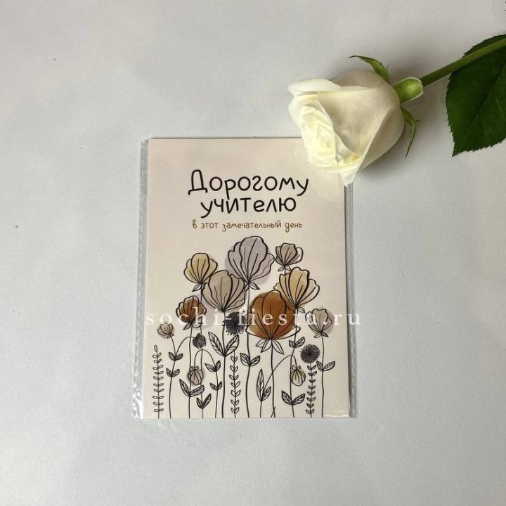 Открытка к букету "Дорогому учителю" в Дзержинске