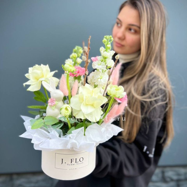 Цветочный бокс "Пасхальная композиция" в Дзержинске