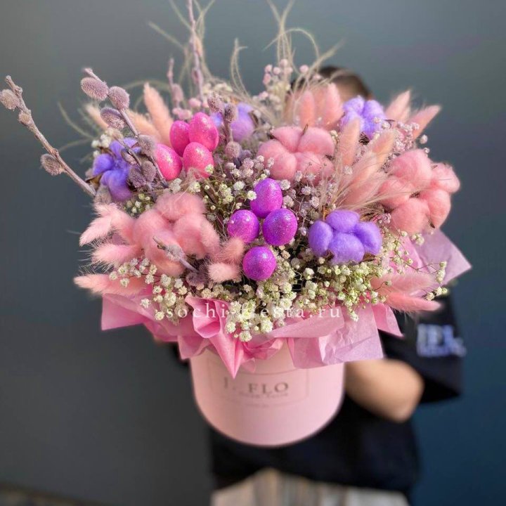 Сухоцветы в коробке  в Дзержинске