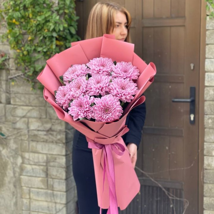 Букет хризантем розовый в Дзержинске
