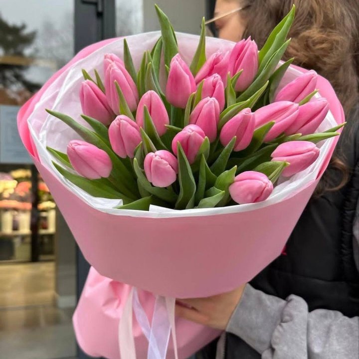  19 розовых тюльпанов в Дзержинске