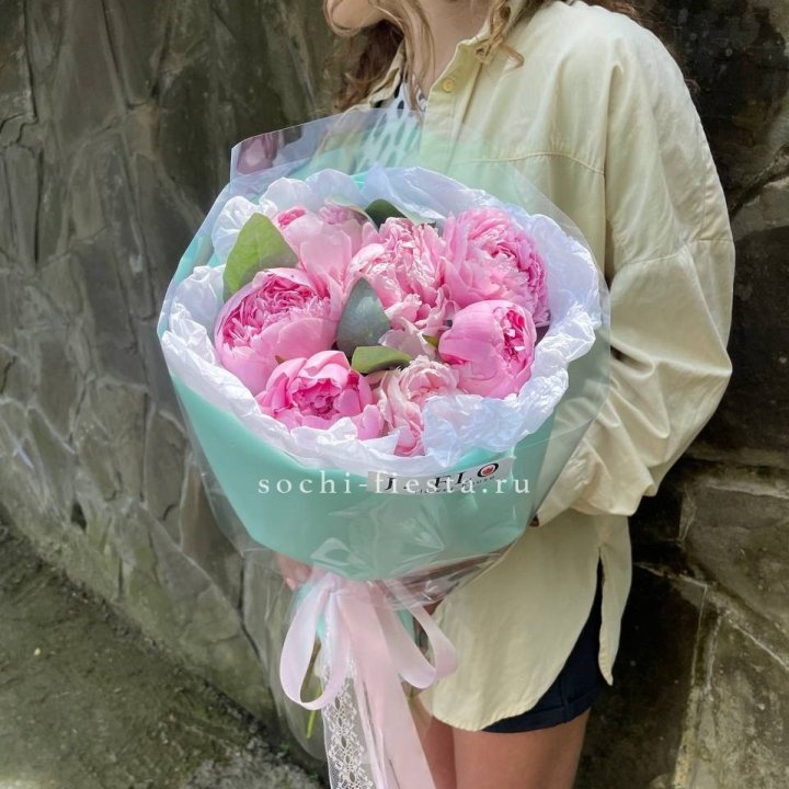 7 зефирных пионов в фоамиране в Дзержинске