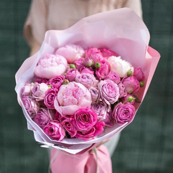 Букет с пионами "Леси" в Дзержинске