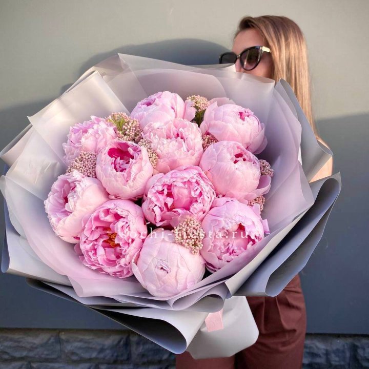 Букет с пионами "Стайл" в Дзержинске