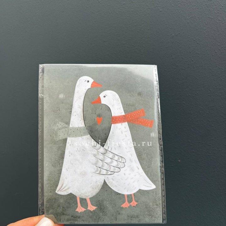 Открытка к букету "Гуси” в Дзержинске