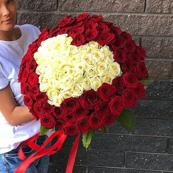 101 роза "Сердце" в Дзержинске