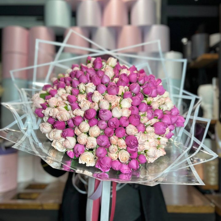 101 кустовая пионовидная роза в Дзержинске