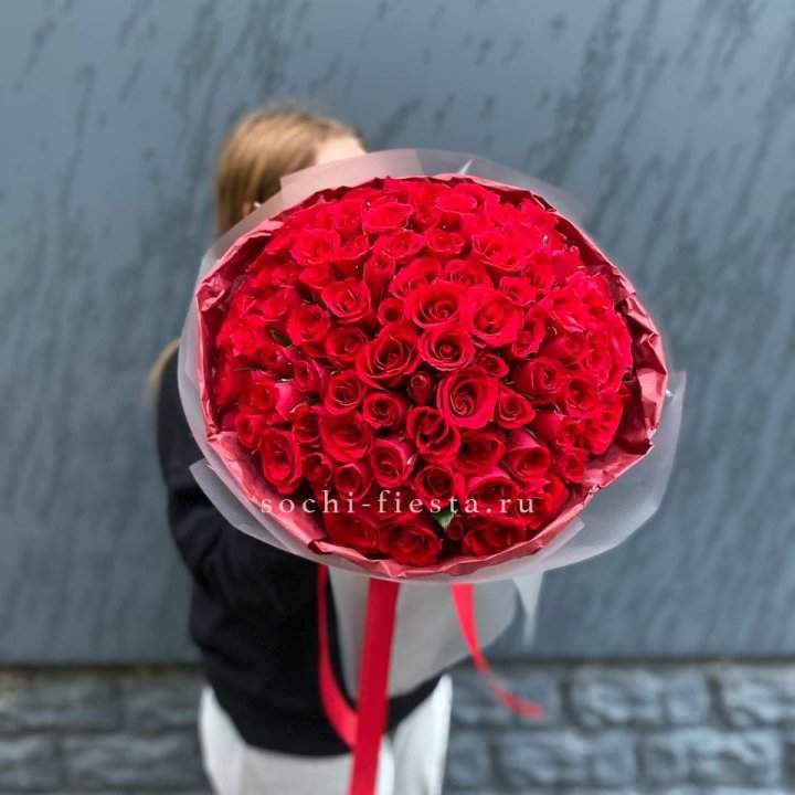 101  красная кенийская роза  в Дзержинске