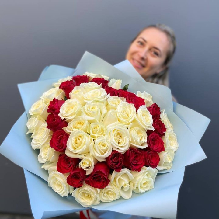 51 роза "Сердце" в Дзержинске