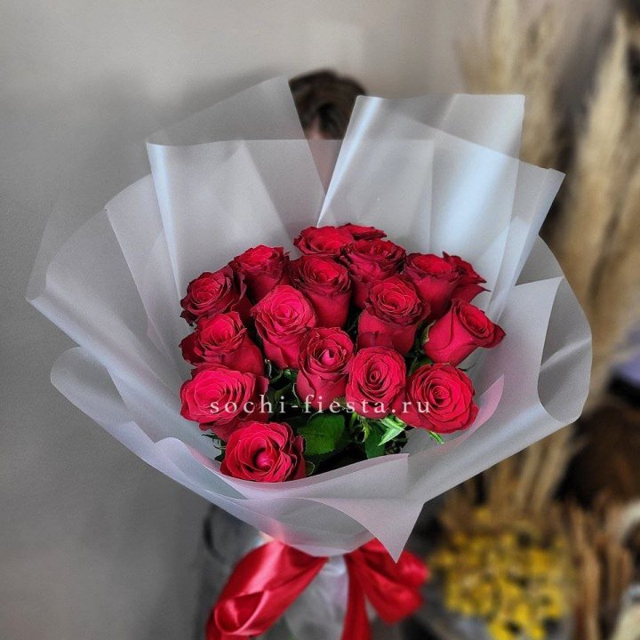 17 красных роз "Нет времени ждать" в Дзержинске