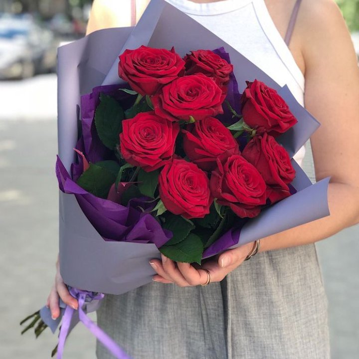 9  красных роз №1 в Дзержинске