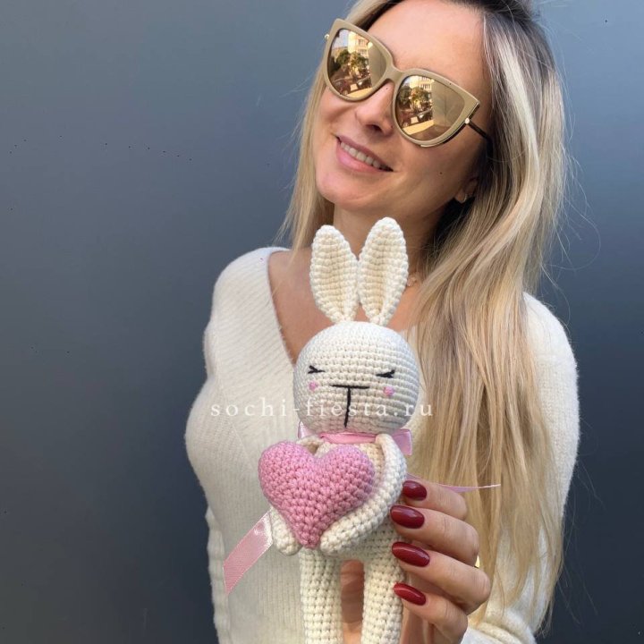 Зайка с сердцем ручной работы в Дзержинске