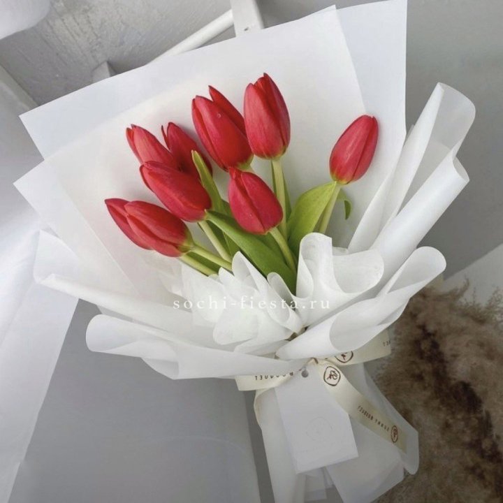 Букет красных тюльпанов в Дзержинске