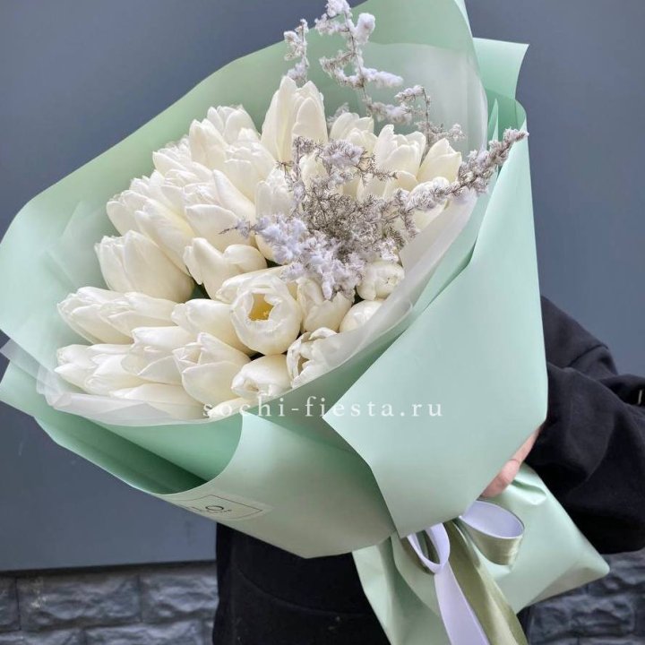 Букет белых тюльпанов "Бьянко" в Дзержинске