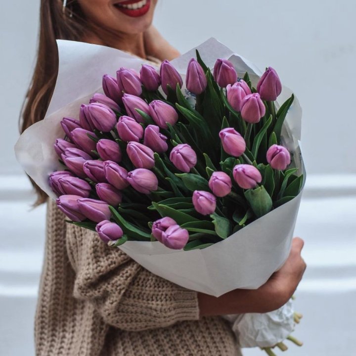 39 сиреневых тюльпанов в Дзержинске