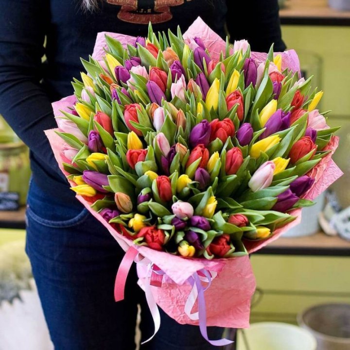 101 тюльпан "Джуси" в Дзержинске